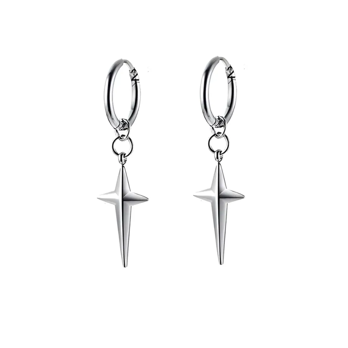 GENERICO - Aros Punk Estrella Silver Space Hombre Mujer 2022 M1