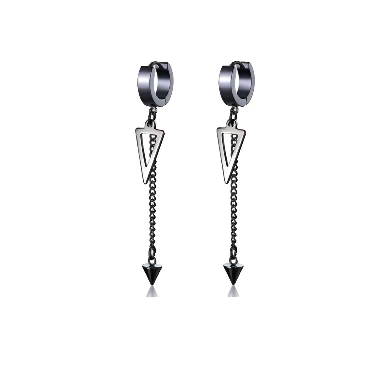 GENERICO - Aros Piercing Punk Triangulo Black Space Hombre Mujer 2022