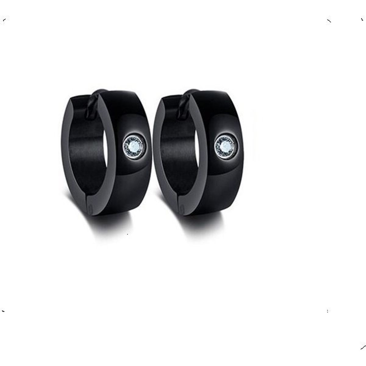GENERICO - Aros Punk Hombre Mujer Negro Rey Earing Moda 2019
