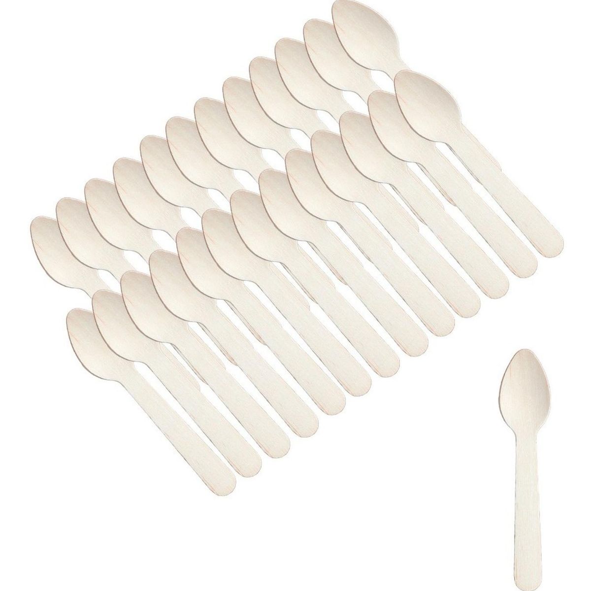 PASTELERIUSCL - X100 Cucharas Postres Cucharas Desechables Cucharas Helado