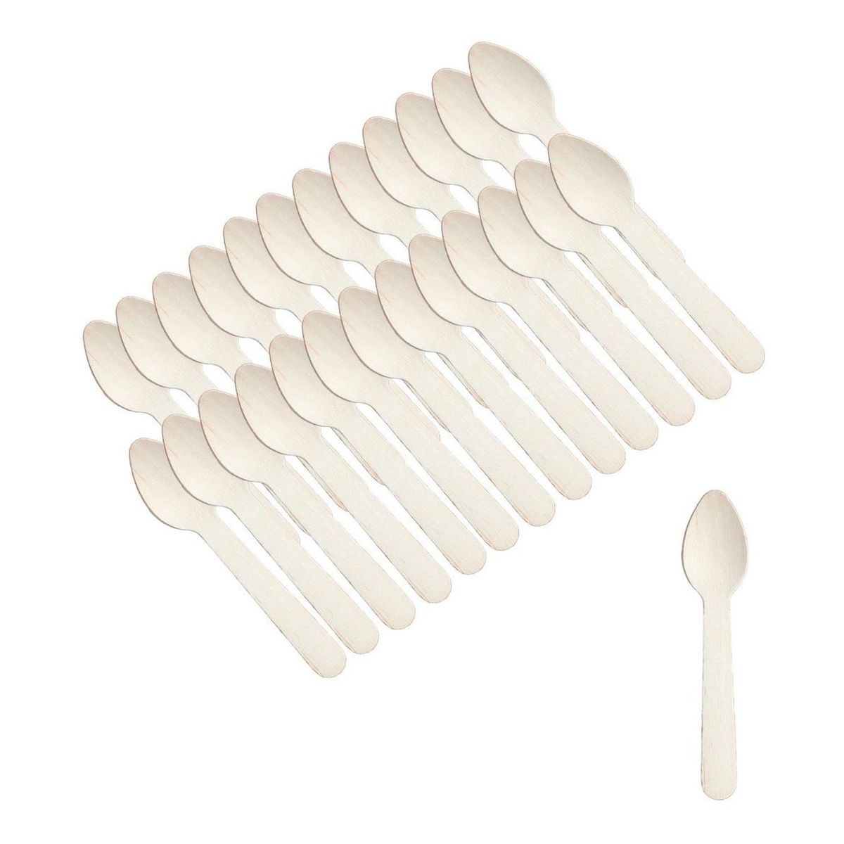 PASTELERIUSCL - X100 Cucharas Postres Cucharas Desechables Cucharas Helado