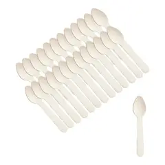 PASTELERIUSCL - X100 Cucharas Postres Cucharas Desechables Cucharas Helado