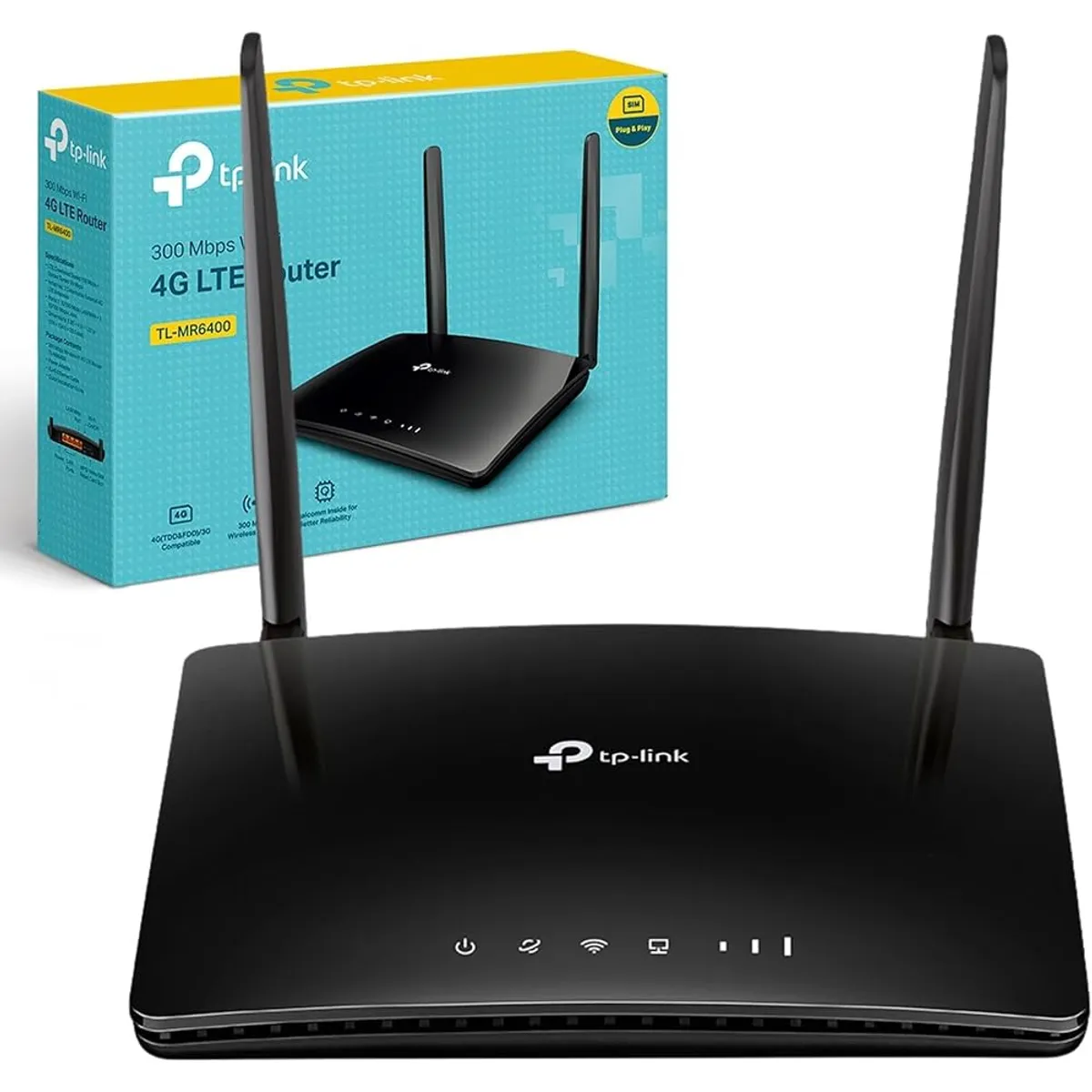 TP LINK - Router Bam inalambrico Tp-link TL-MR6400 4G LTE 150Mbps Chip Wi-Fi 5 300N