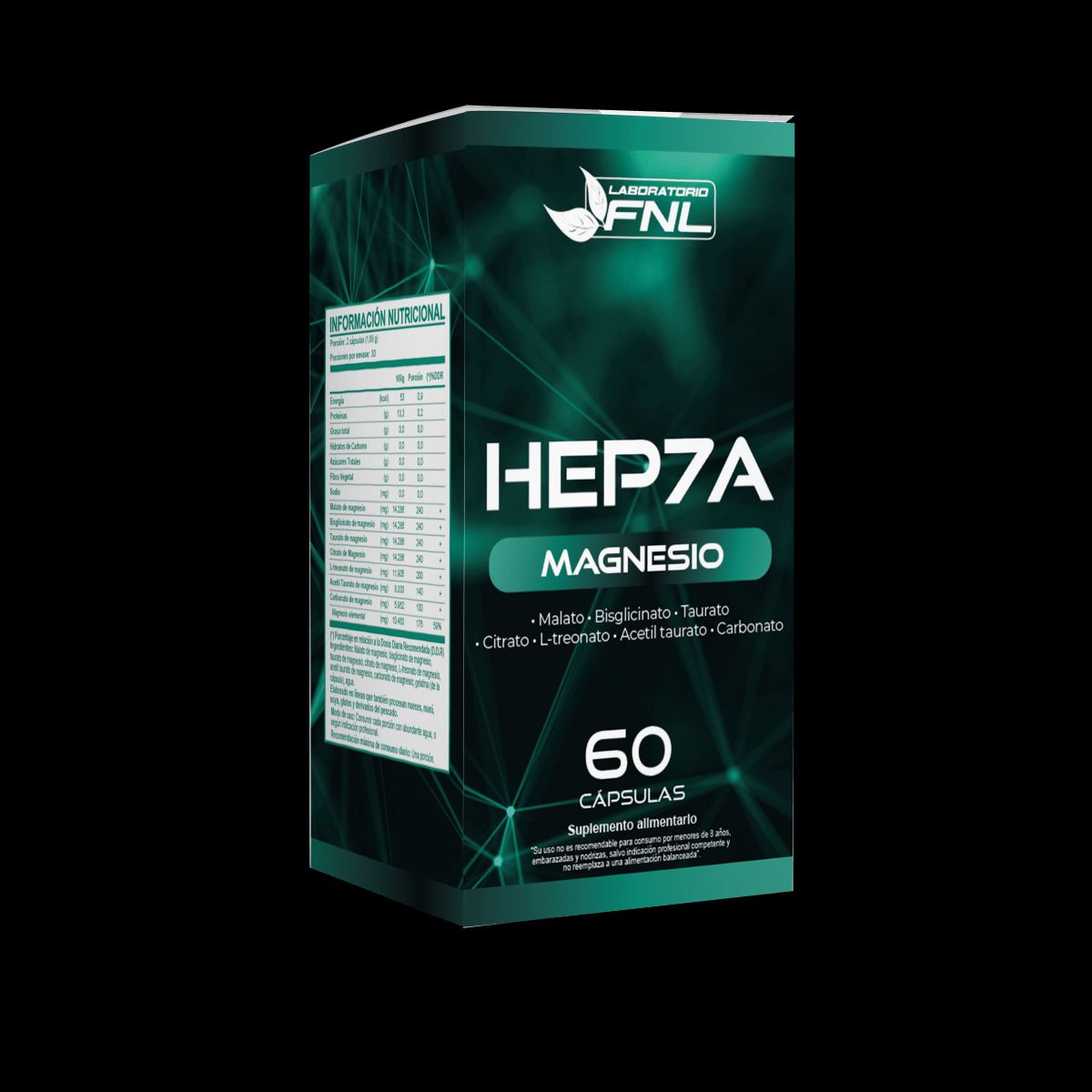 FNL - FNL Suplemento Heptamagnesio 60 cápsulas