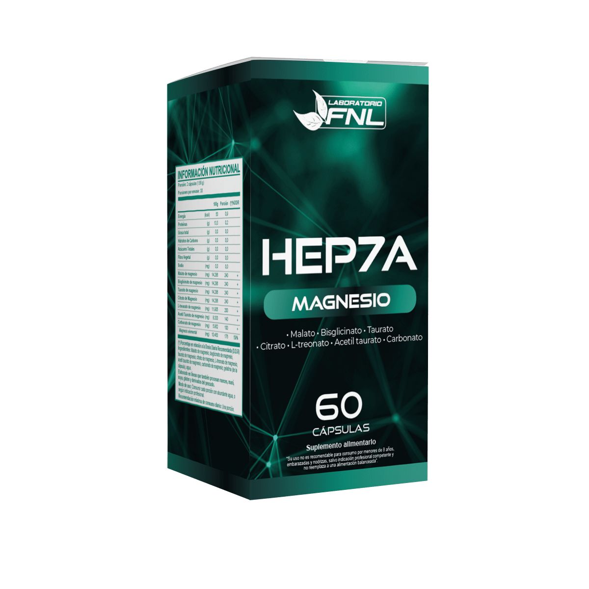 FNL - FNL Suplemento Heptamagnesio 60 cápsulas