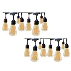 GENERICO - Pack 2 Guirnalda 10 Metros Impermeable + 10 Ampolletas 6w Corriente