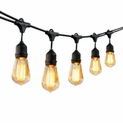 GENERICO - Guirnalda LED 10 Metros IP65 Exterior Jardin Terraza Soquete E27 Sin Ampolletas