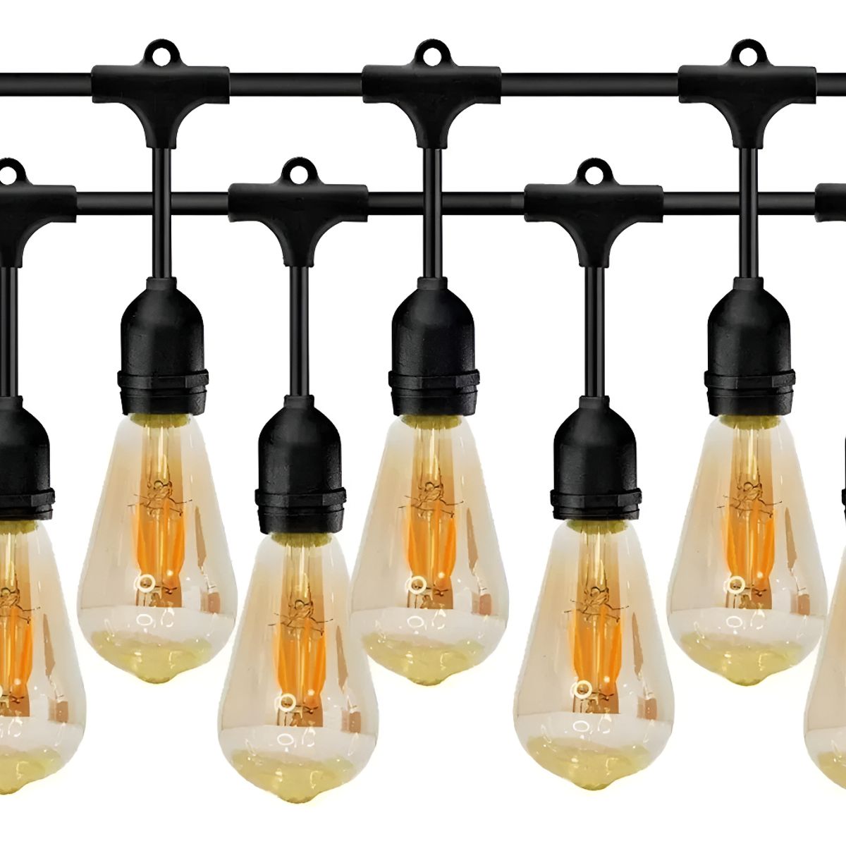 TASBEL - Guirnalda LED 10 Metros IP65 Exterior Jardin Terraza Soquete E27 Sin Ampolletas
