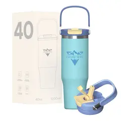 GENERICO - Vaso Tumbler térmico 1,2 L Flow KO-Lock a prueba de derrames Azul Fjord