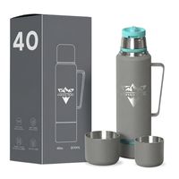 Termo térmico 1,2 L con asa acero inoxidable Gris Granito