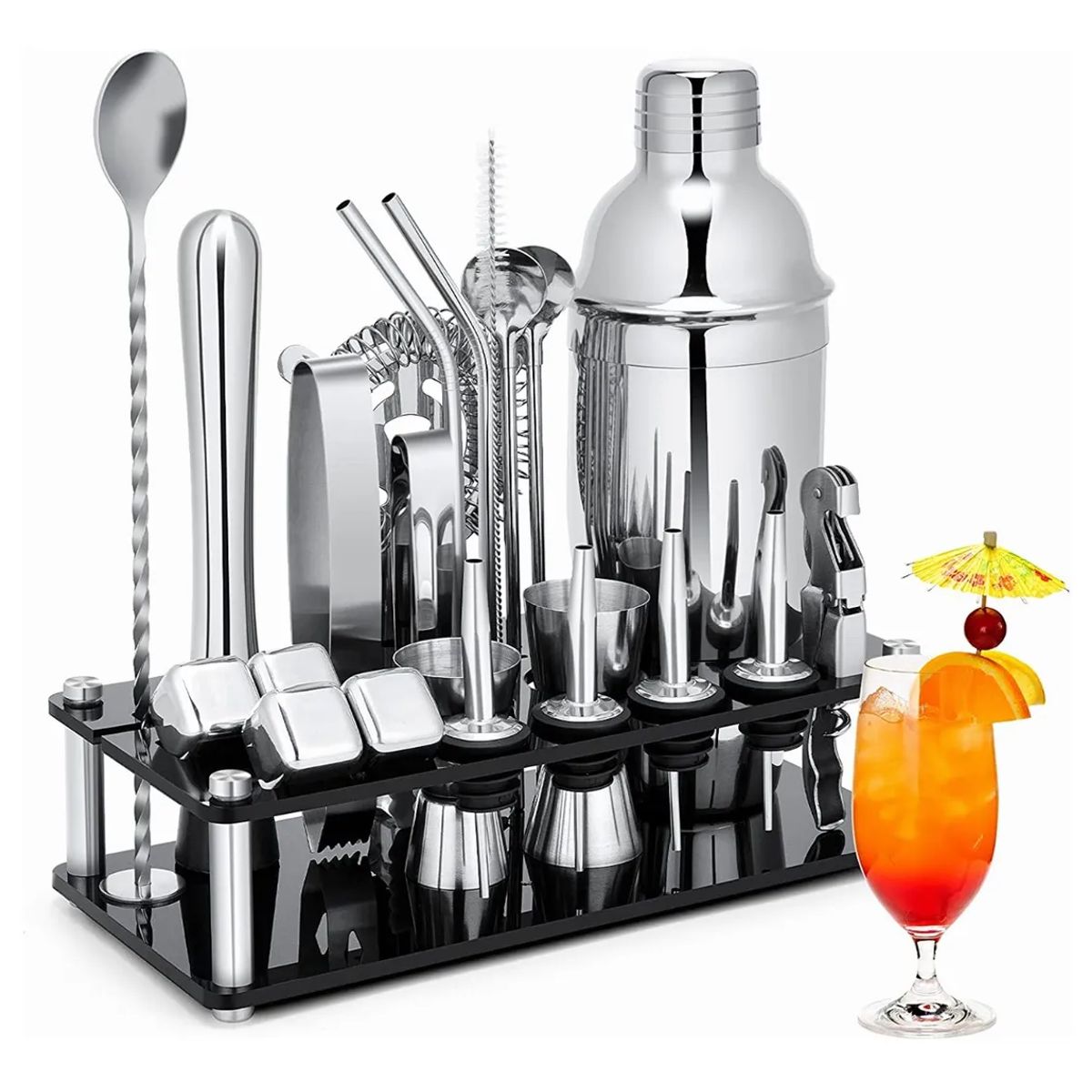 Juego De Cócteles Para Bar Pub Cocktail Shaker Set 23 Piezas, marca GENERICO - Foto 2