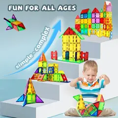 GENERICO - Juego De Bloques De Construcción Magnéticos 3d 60 Piezas