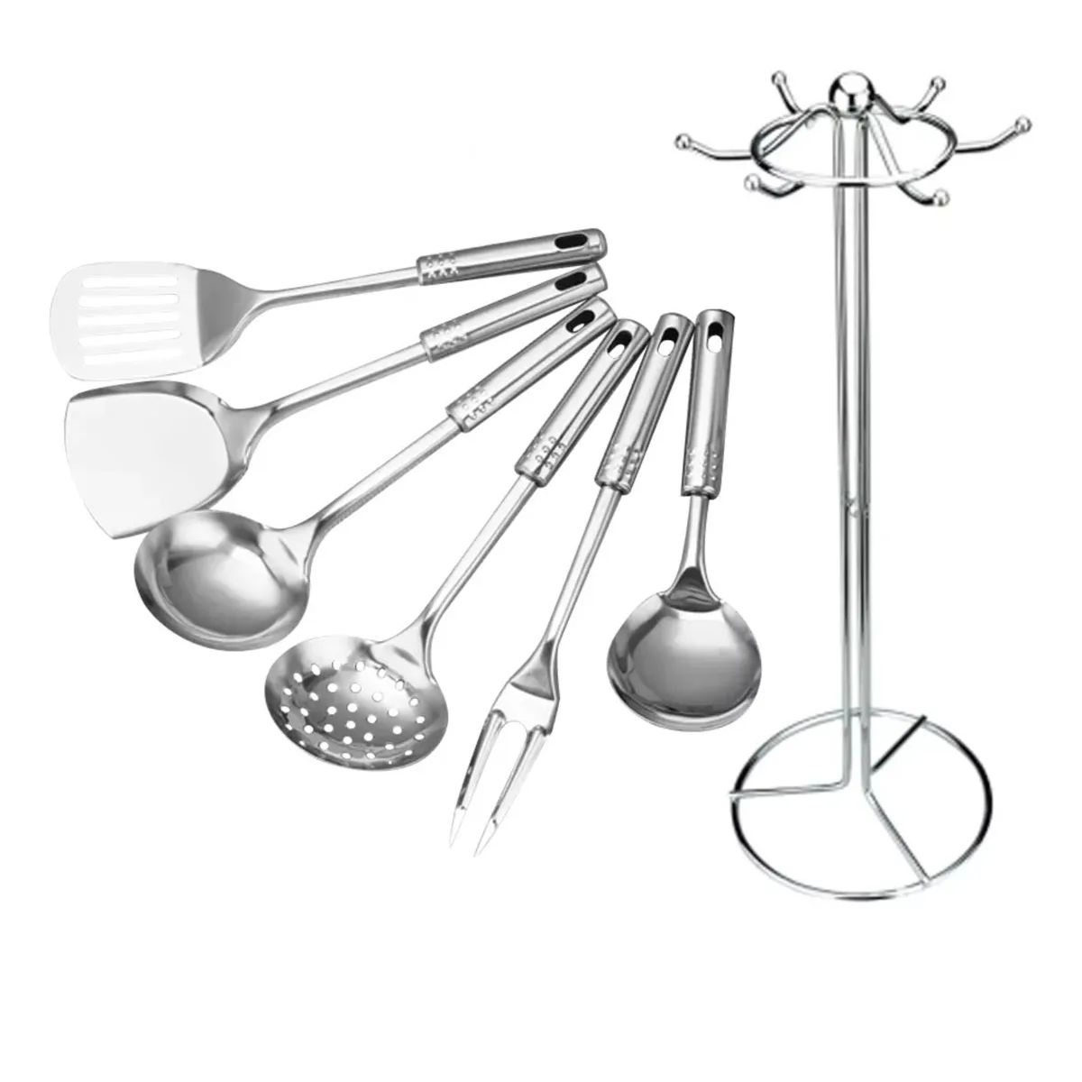 GENERICO - Set Utensilios De Cocina Acero Inoxidable Set Cocina 7pcs