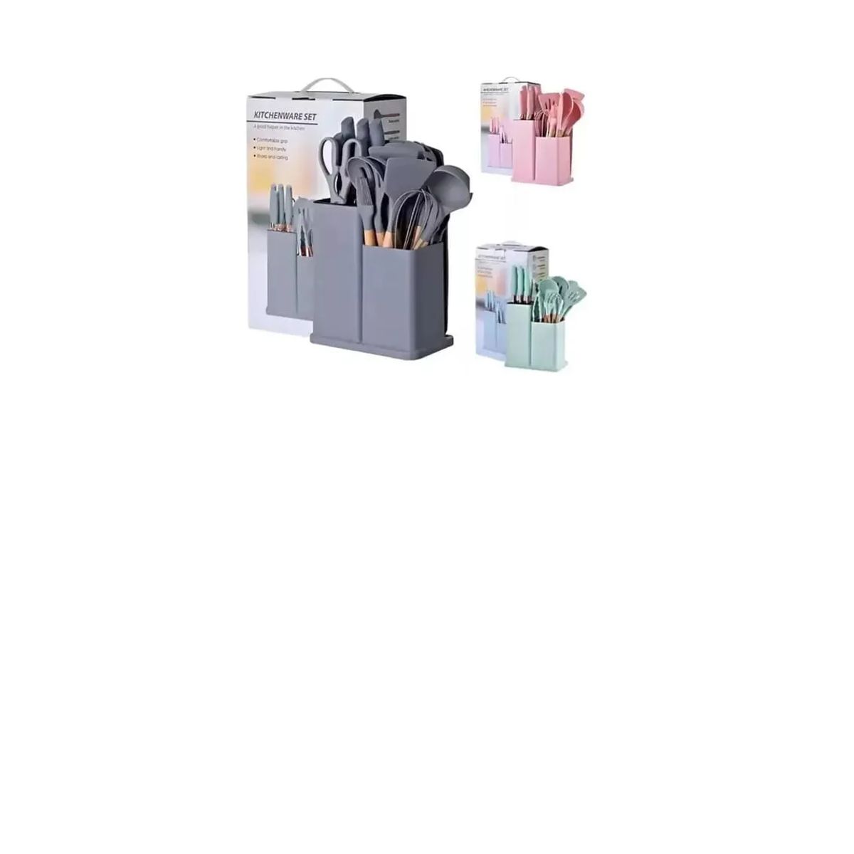 GENERICO - Set De Utensilios Juego De Cocina Silicona Antiadherentes