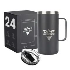 GENERICO - Mug térmico 700 ml Inox Slide Lid acero inoxidable Negro Volcánico