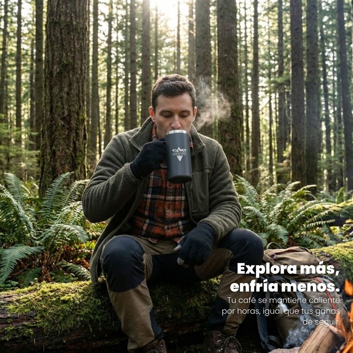 GENERICO - Mug térmico 700 ml Inox Slide Lid acero inoxidable Negro Volcánico