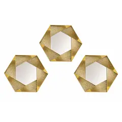 COLETTE - Set de Espejos Decorativo y Funcional Exa Dorado
