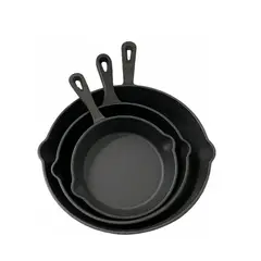 GENERICO - Sartenes De Hierro Fundido Juego De Sartenes 3 Piezas