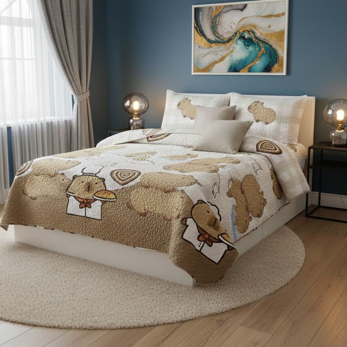 GENERICO - CUBRECAMA DE VERANO  CAPIBARA 2 PLAZAS DELGADO QUILT LZ