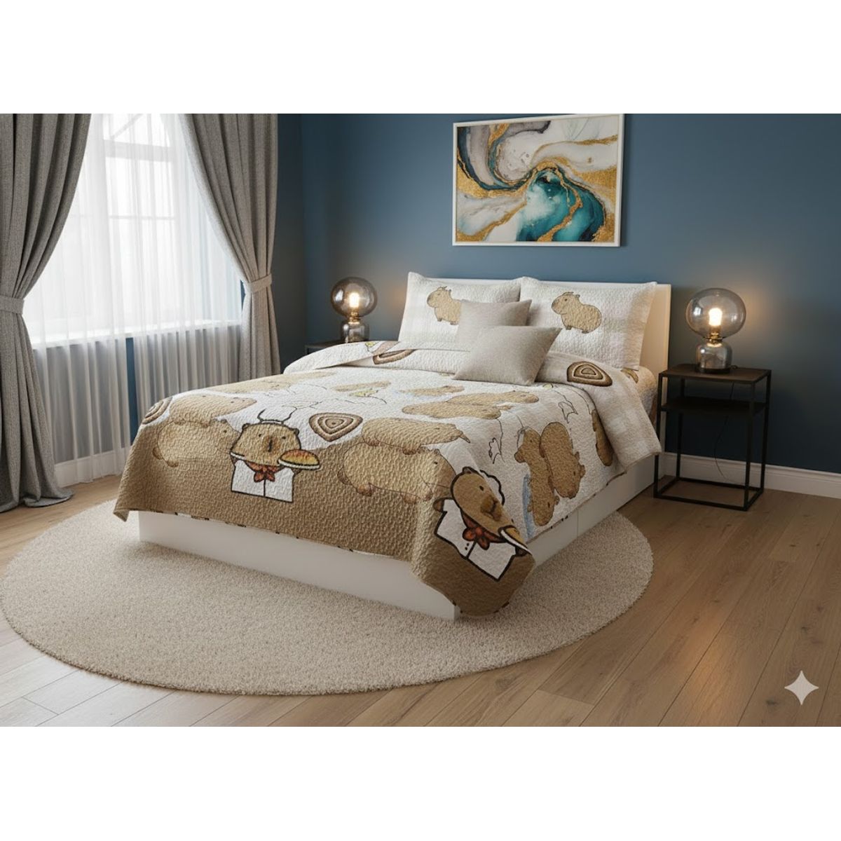 GENERICO - CUBRECAMA DE VERANO  CAPIBARA 2 PLAZAS DELGADO QUILT LZ