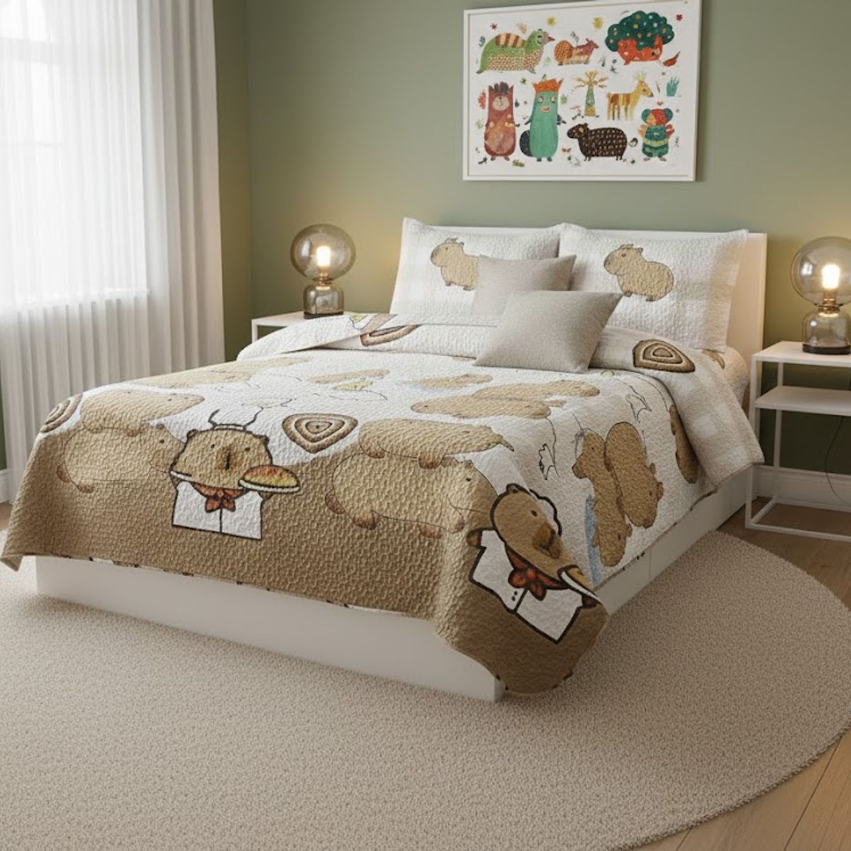 GENERICO - CUBRECAMA DE VERANO  CAPIBARA 2 PLAZAS DELGADO QUILT LZ