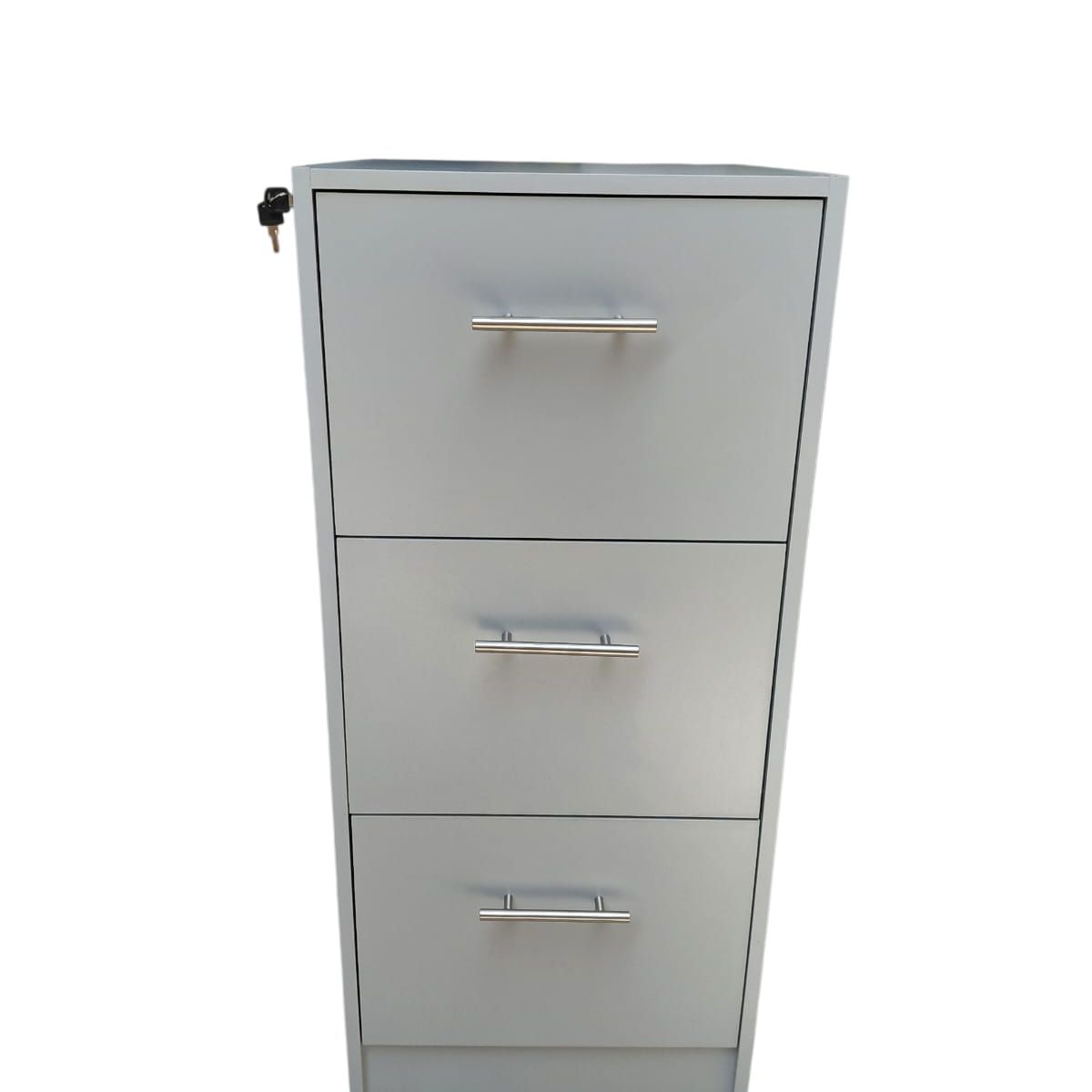 GENERICO - Mueble Kardex Archivador 3 Cajones Gris Claro
