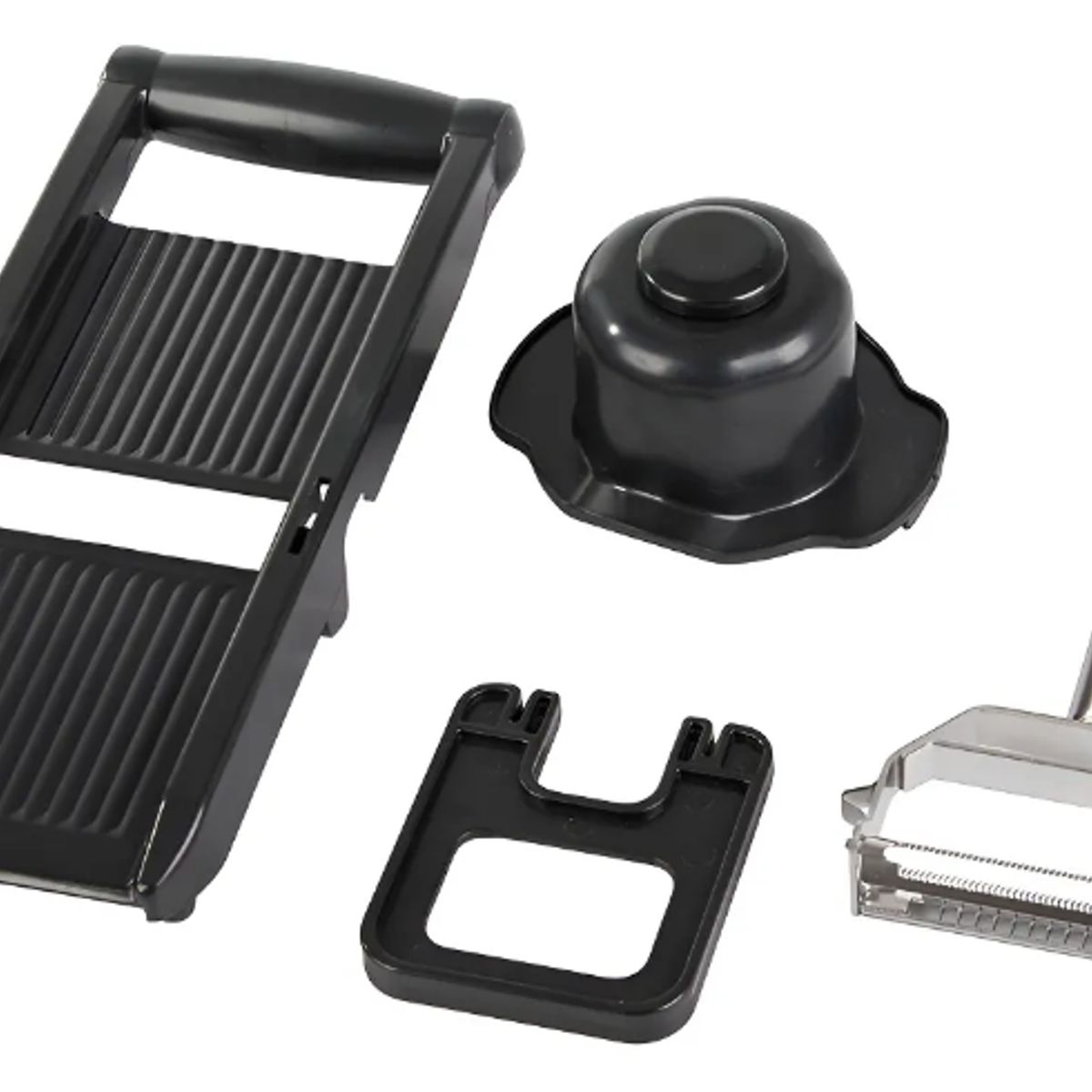 GENERICO - Rallador Mandolina Titan Peeler Pro 3 en 1 Pelador Triturador Negro