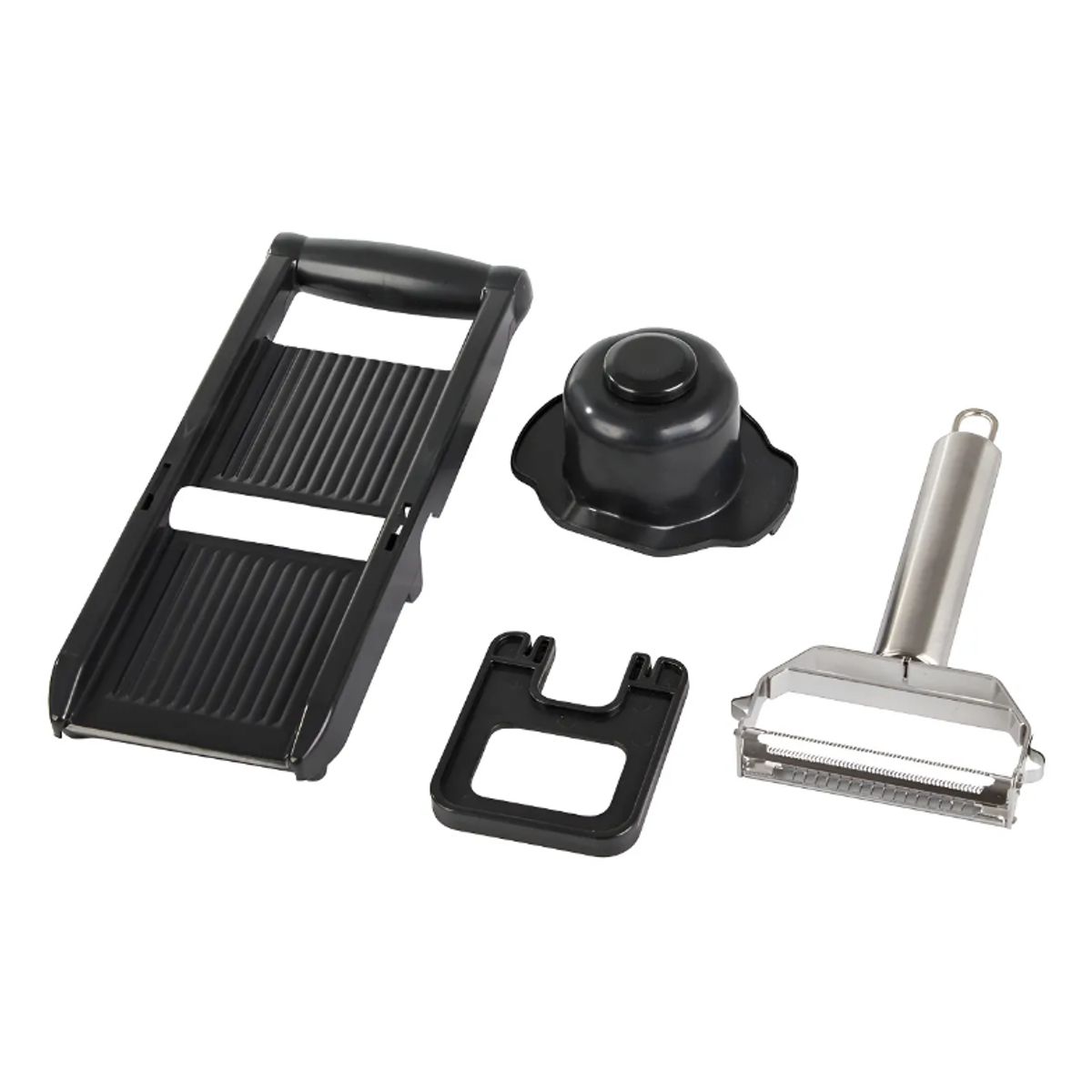 GENERICO - Rallador Mandolina Titan Peeler Pro 3 en 1 Pelador Triturador Negro