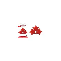 GENERICO - Globo metálico estrella rojo 25cm 3pcs
