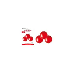 GENERICO - Globo metálico redondo rojo 25cm 3pcs
