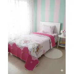 GENERICO - CUBRECAMA DE VERANO INFANTIL 1.5 PLAZAS DELGADO QUILT LZ