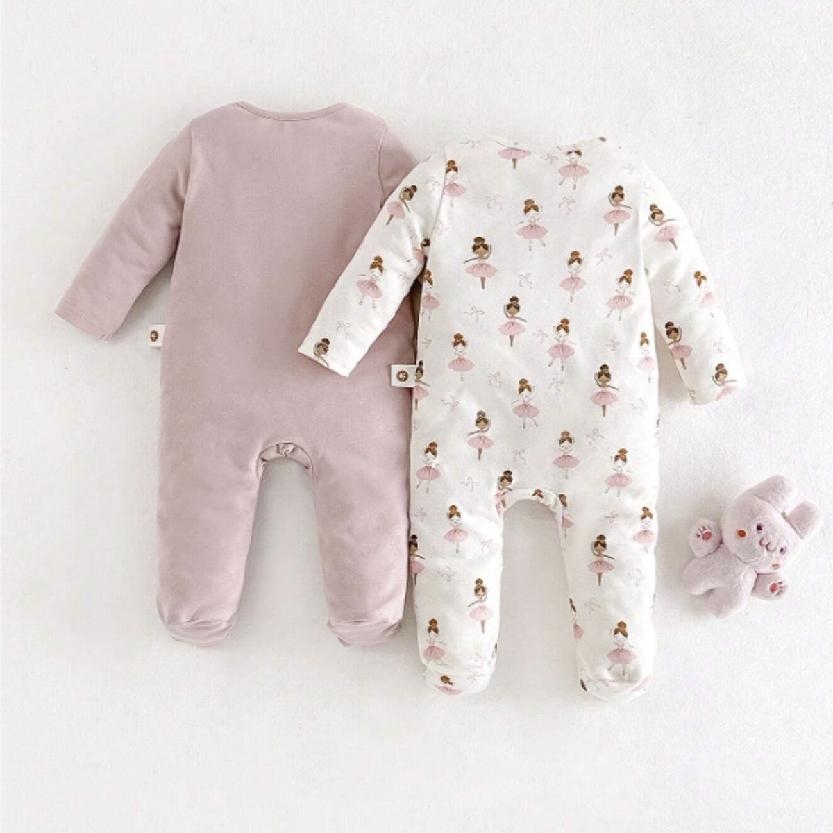 BABY - Pack 2 Pijamas Bailarinas Algodón RN (0-1 Meses)