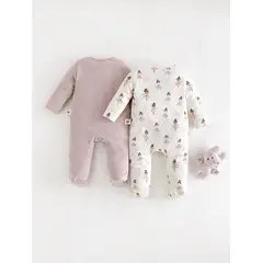 BABY - Pack 2 Pijamas Bailarinas Algodón RN (0-1 Meses)