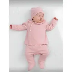 BABY - Conjunto Amor Bordado Algodón RN 0-1 Meses