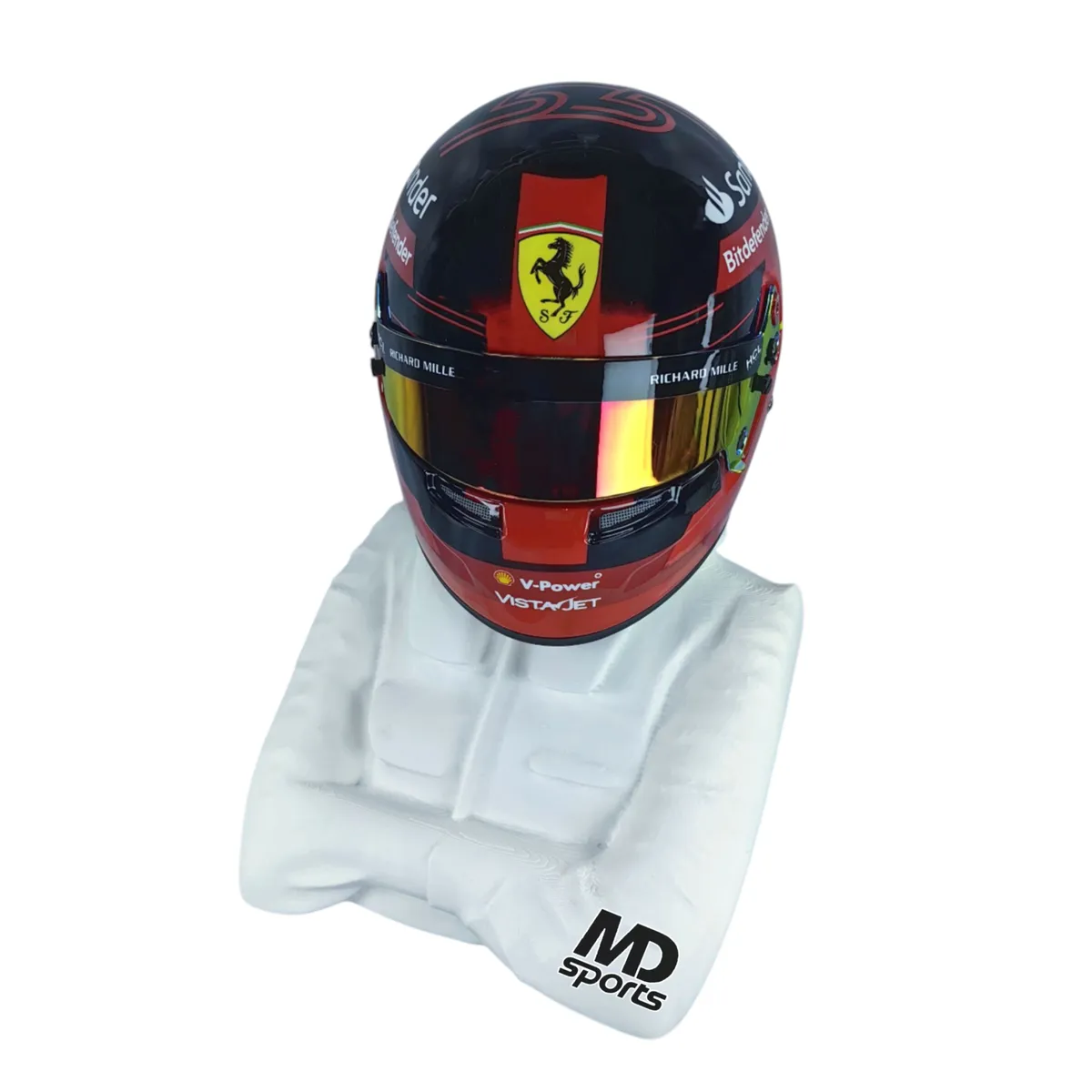 GENERICO - Base 3d Figura Piloto Para Casco Formula 1 Escala 1:2 Blanco