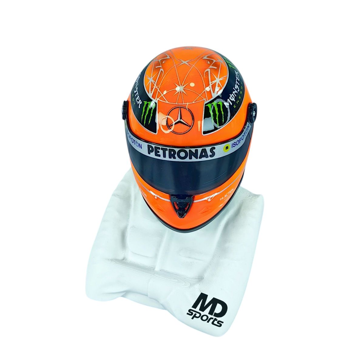 GENERICO - Base 3d Figura Piloto Para Casco Formula 1 Escala 1:4 Blanco