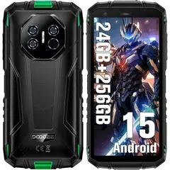 DOOGEE - Fire3 Ultra Celular 24GB+256GB Android 15 Smartphone-Verde