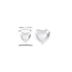 GENERICO - Globo metálico corazón plateado 61x685cm