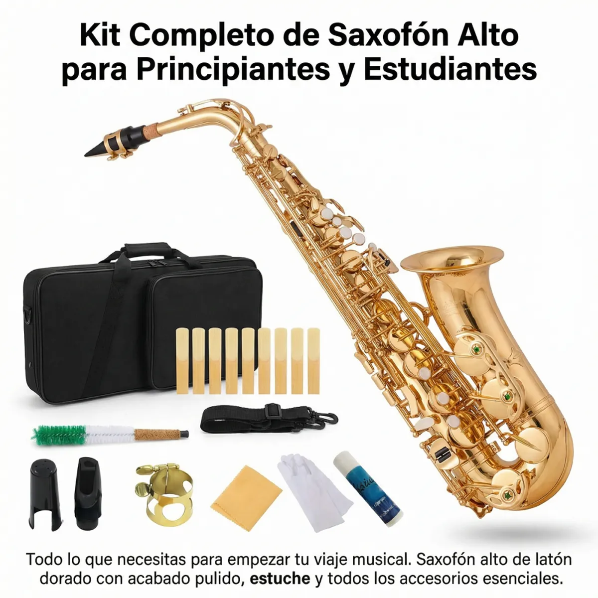 U BUY - Saxofón Alto Mi Bemol  Con Accesorios