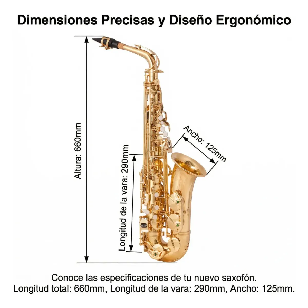 U BUY - Saxofón Alto Mi Bemol  Con Accesorios