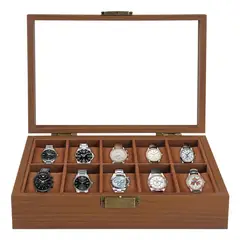 KUANGYE - Estuche Alhajero Organizador De Relojes Y Joyas 10 Espacios Elegante