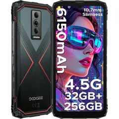 DOOGEE - Blade10 PRO Energy Celular 32GB+256GB 50MP Smartphone-Rojo