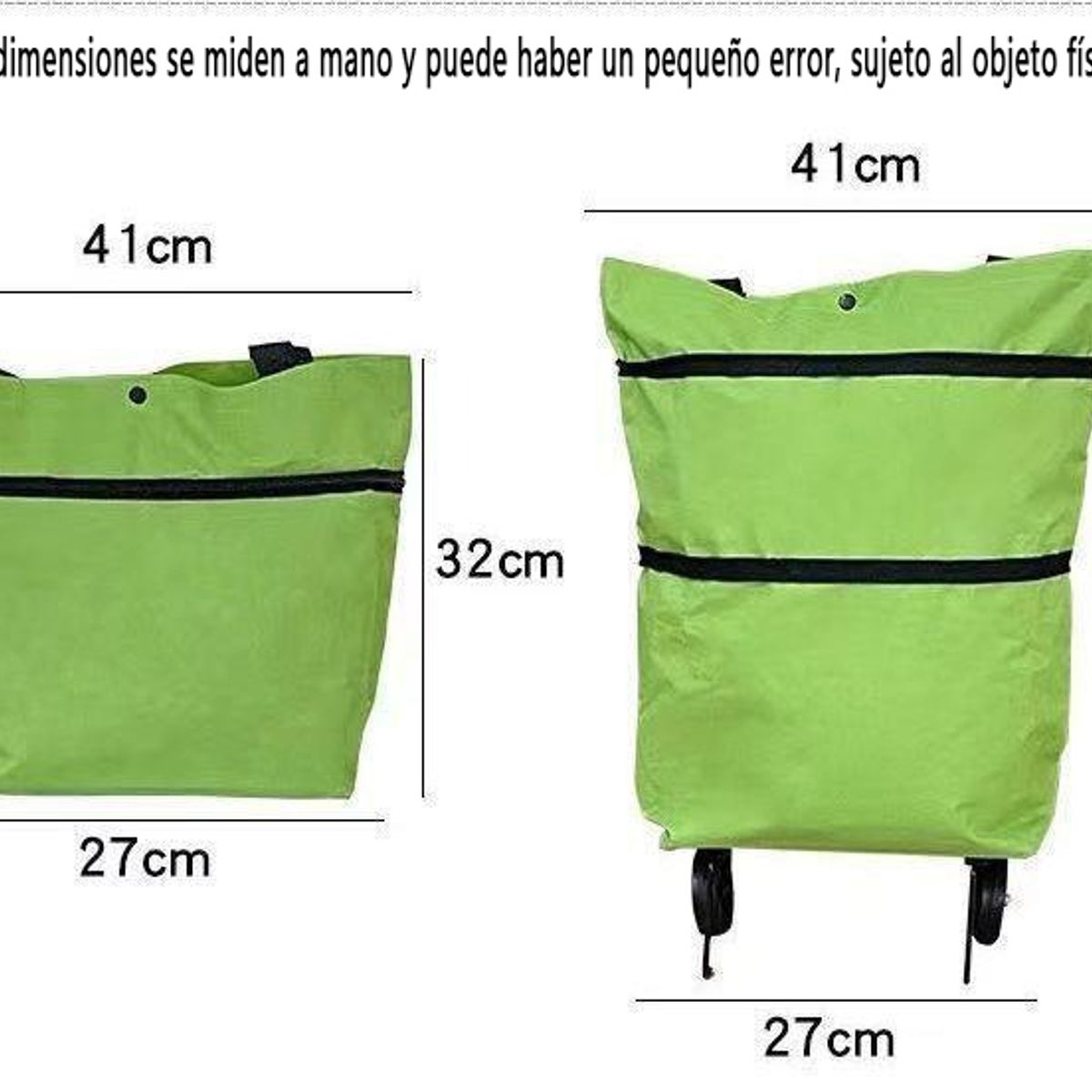 GENERAL - Bolsa de Compras Plegable con Ruedas y Mochila - Carrito Portátil para Hogar Ligero y Resistente