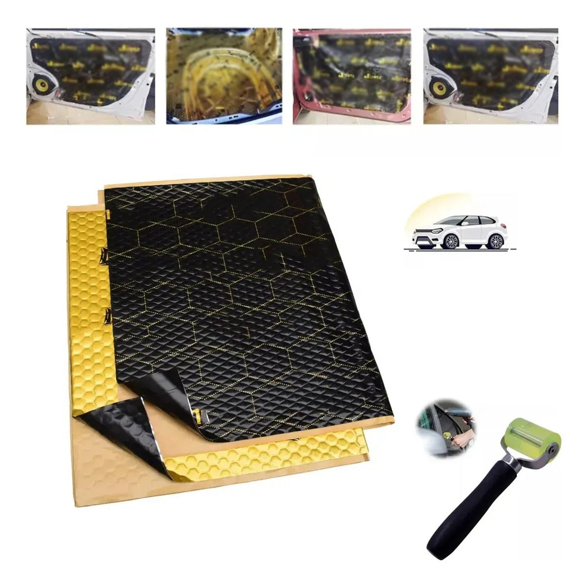 KUANGYE - Hojas Insonorizantes Aislante Automovil Set 10pzs 2×460×800mm