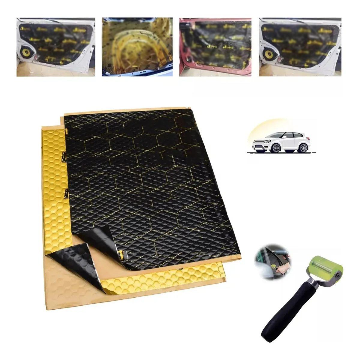 KUANGYE - Hojas Insonorizantes Aislante Automovil Set 10pzs 2×460×800mm