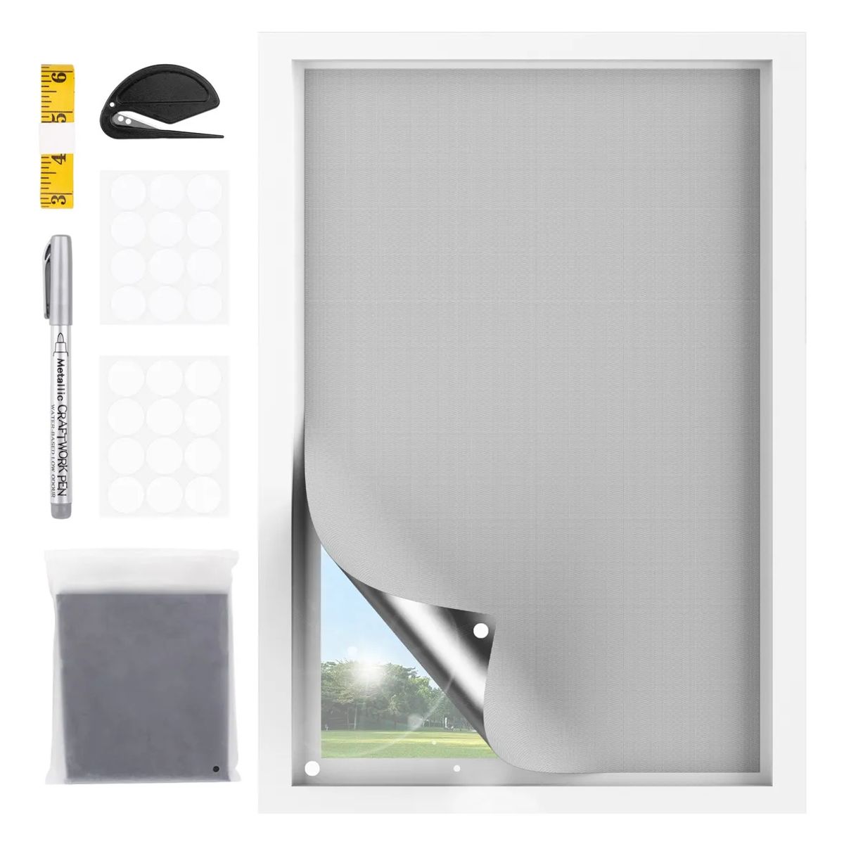 KUANGYE - Cortinas Blackout 420d Revestidas De Plata 145x2m