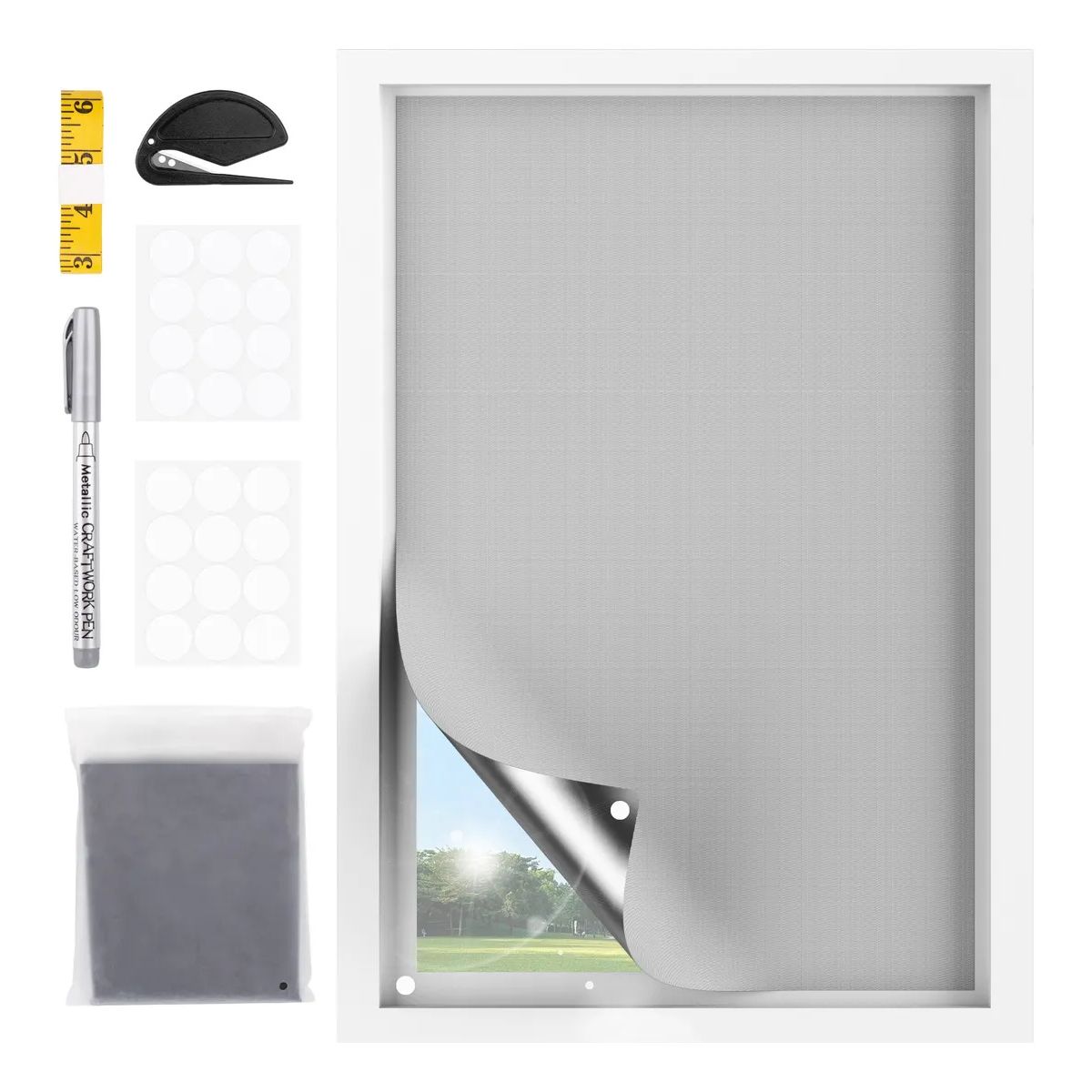 KUANGYE - Cortinas Blackout 420d Revestidas De Plata 145x2m