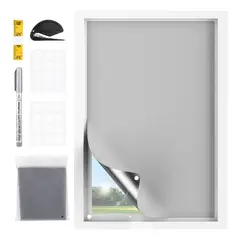 KUANGYE - Cortinas Blackout 420d Revestidas De Plata 145x2m