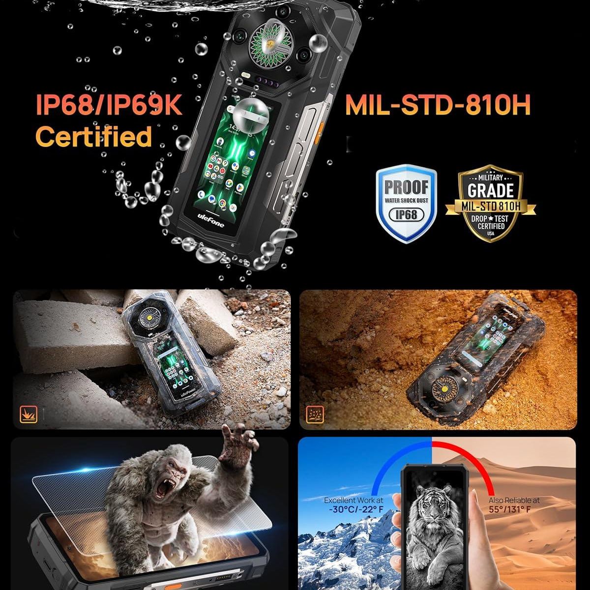 ULEFONE - Ulefone ARMOR33 PRO 5G Celular 32GB+512GB 25500mAh Smartphone