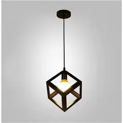 TATEE - Lámpara Colgante Cabezal único Retro industrial Negro 16 cm